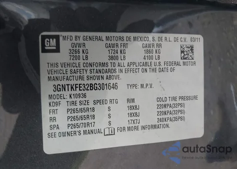 2011 Chevrolet Avalanche 1500 Lt1 from USA, damaged, VIN 3GNTKFE32BG301646